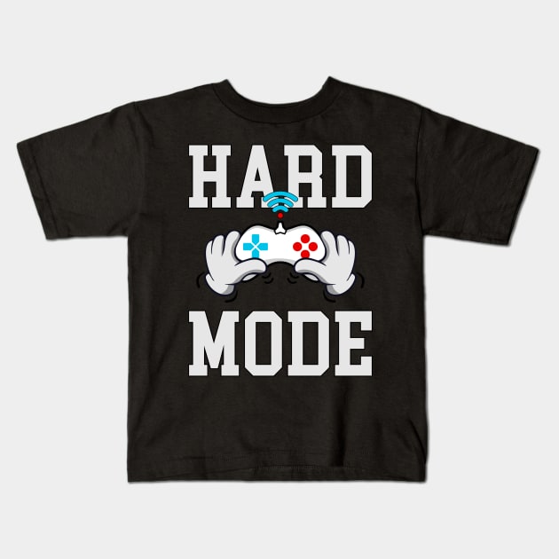 GAMES MERCH | HARD MODE EDITION Kids T-Shirt by VISUALUV